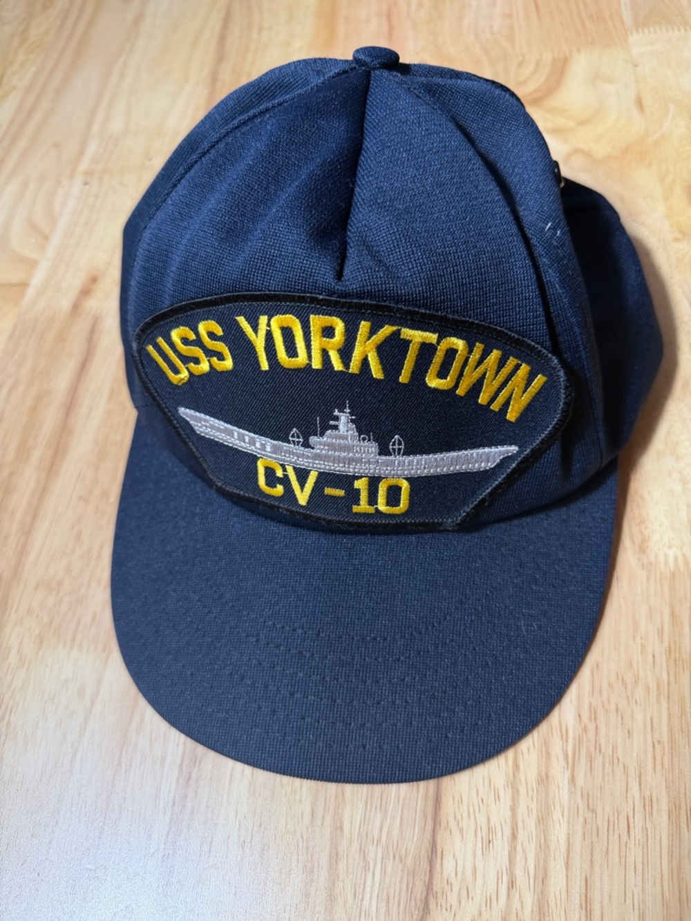 Vintage USS Yorktown CV-10 Navy Snapback Cap Military Souvenir Made‎ in USA